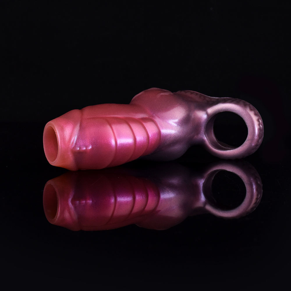 Monster Horse Guaina Per Pene In Silicone Super Morbido Guaine Per Pene Realistiche Dildo Cavo Con Anello Per Testicoli Guaina Per Pene Estensore Per Pene Animale Giocattolo Sessuale Per Erezione - Foto 9