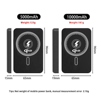 Cargador Inalámbrico Magnético Qi2 de 10000 mAh, Batería Externa Portátil Compatible con iPhone, Carga Rápida