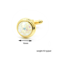 Premium Abalone Shell Opale Pierre Boutons De Manchette Personnalisé Hommes Costume Chemise Accessoire pour Mariage Smoking Fête pour Cadeau En Gros