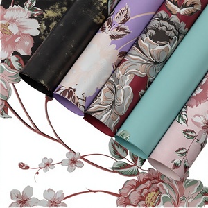 Custom Floral Pattern Art <b>Paper</b> <b>Roll</b> 100GSM Waterproof Coated Double Side Virgin Pulp Craft Gift Packaging <b>Paper</b> - Product Image 3