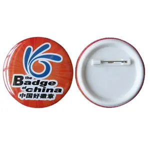 Hot Sale 58mm Round Shape Blank Tinplate Material Button Badge with Safety Pins