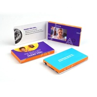 Brochure vidéo populaire en papier cartonné, format compact 2,4 pouces, avec écran LCD TFT USB et mini-carte vidéo