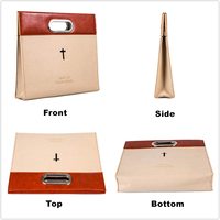 Porte-documents en feutre avec boucle magnétique, poche zippée, design ajouré, papeterie de bureau, option logo personnalisé, compatible avec Bible, tablette, ordinateur portable