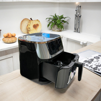 Friteuse à air numérique moderne OEM avec écran tactile LED, température réglable, électrique, pour usage domestique, four à air chaud personnalisé