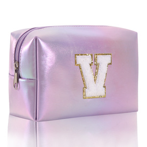 Bolsa de almacenamiento de viaje de aseo impermeable con letras bordadas de gran capacidad TS - Product Image 4