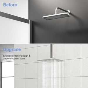 Bras de douche monté au plafond DB 8 \ "avec bride en nickel brossé-Accessoire de salle de douche de qualité supérieure - Product Image 6