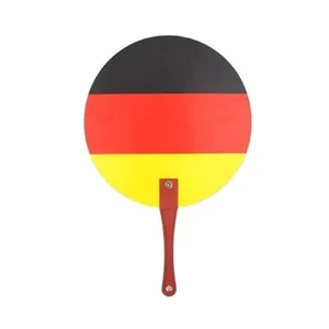 2022 Deutsch bendera nasional warna plastik pegangan bulat kipas untuk Jerman