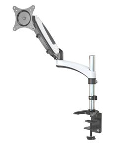 Supporto per Monitor LCD Regolabile con Molla a Gas V-mount, 27 Pollici, Alluminio, Argento/Nero, Stock VM-GM112D, VESA 75/100, Rotazione 360° - Product Image 4