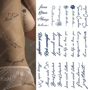 Schlussverkauf Sprachdesigns lang anhaltende 15 Tage temporäre pflanzenbasierte Formel Tinte halbpermanenter Tattoo wasserdichter Aufkleber