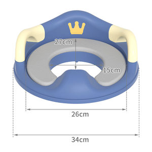 <span class=keywords><strong>Asiento</strong></span> de entrenamiento para ir al baño con diseño de <span class=keywords><strong>corona</strong></span> para niños pequeños, con asas de seguridad y cojín suave de PU, entrenador de inodoro universal para niños de 0 a 8 años - Product Image 5