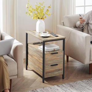 Mesita <span class=keywords><strong>de</strong></span> <span class=keywords><strong>noche</strong></span> <span class=keywords><strong>de</strong></span> madera delgada con 2 cajones <span class=keywords><strong>y</strong></span> estación <span class=keywords><strong>de</strong></span> carga, mesa auxiliar <span class=keywords><strong>de</strong></span> extremo estrecho con muebles <span class=keywords><strong>de</strong></span> dormitorio <span class=keywords><strong>de</strong></span> almacenamiento - Product Image 1