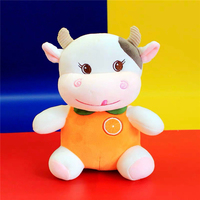 Jouet Moo Sound Print Lait En Peluche Bébé Canapé Chauffant Pondéré En Peluche Coussin Chauffant Vache Jouets Avec Salopette