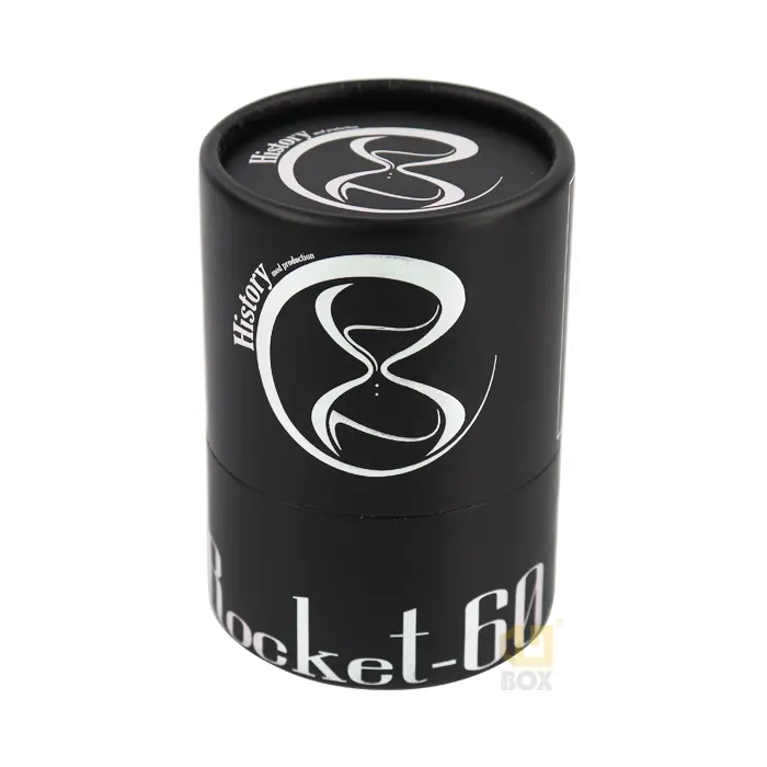 Logo personalizzato unico design personalizzato nero cancelleria scatola cilindro di colore dell'acqua pennello penna tubo a matita scatola di imballaggio rotonda