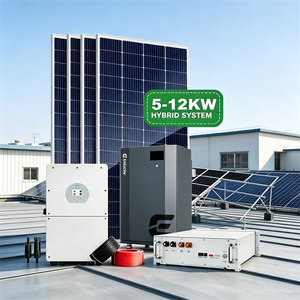 ESSLUCKY Sistema de Energía Solar de 10 Kw para el Hogar, Baterías de Iones de Litio Híbridas, Controlador MPPT, Paneles de Montaje en Techo - Product Image 6