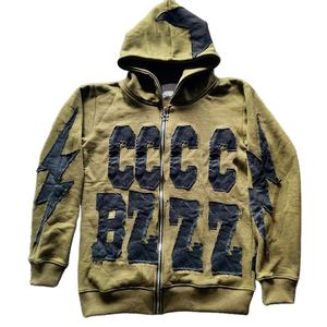 Sudaderas con capucha de alta calidad, 100% algodón, estilo urbano, personalizadas, extragrandes, para hombre, con efecto desgastado, a la venta a un precio asequible. - Product Image 4