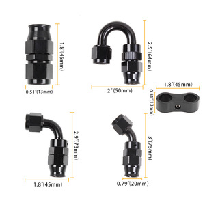 Kit de Conexiones de Enfriador de Aceite de Aleación de Aluminio AN6 AN8 AN10 de 0, 45, 90 y 180 Grados para Modificación Automotriz - Product Image 4