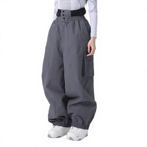 Pantalones de Snowboard Grises para Mujer, Resistentes al Viento, Cálidos para Invierno, Pantalones de Esquí Holgados Tipo Cargo - Product Image 3