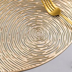 K1405 <b>Placemats</b> Restaurant Round PVC Hollow Meal Pads Anti-hot Dining Table Mats <b>Set</b> PVC Tablemat - Product Image 4