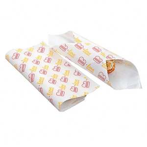 Fast Food Eco Friendly Disposable Printed Logo <b>Wax</b> <b>Paper</b> Greaseproof Food Grade Sandwich Burger Hot Dog Wrapping <b>Paper</b> - Product Image 4