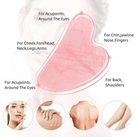 Planche Gua Sha en Jade Rose Naturel Pur, Outil de Massage Anti-Âge pour le Visage – Meilleur Prix de Gros
