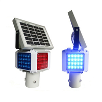 Aluminium-Profil Solar-Stroboskoplicht 9V Rot-Blau Doppel-LED Verkehrssignal-Warnleuchte für Straßenbau