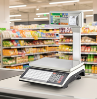 Báscula Electrónica de Mesa de 30 kg con Impresora de Códigos de Barras, Pantalla LCD, Precisión de 10 g, Soporte OEM/ODM