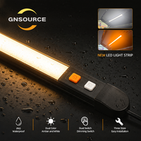 GNSOURCE 10-16V Lampu Penanda Samping LED 2-Switch Dimmable 3m Amber/Putih Sekrup/Klip untuk Camper/Kanopi/Truk/Kendaraan 4x4 360LM