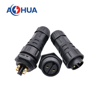 Pompe électrique étanche fil câble connecteur M25 300V 25A AC/DC adaptateur secteur vis fixation cosse assemblage mâle femelle prise 2P IP68