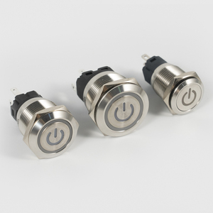 Botón pulsador metálico LED IP65 de 12mm, 16mm, 19mm, 22mm, 25mm con bloqueo para unidad de control de torno - Product Image 3