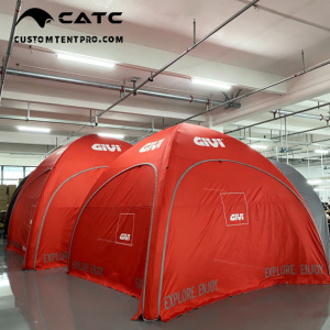 Tente dôme <span class=keywords><strong>gonflable</strong></span> hermétique avec logo personnalisé CATC |   Impression par transfert thermique |   Pompe à air électrique |   Extension latérale modulaire connectable - Product Image 3