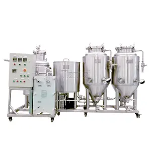 Peralatan Homebrew 50L 100L Pengujian Resep Bir dengan Pemanas Uap Listrik Nano Brewery Sistem Penggunaan Pribadi untuk Dijual