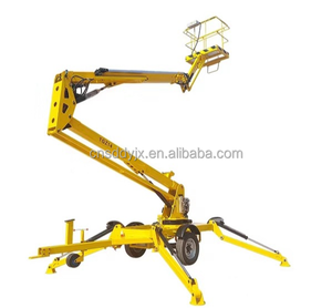 Bersertifikat CE 14m <span class=keywords><strong>Sky</strong></span> Spider Cherry Picker baja kecil dilacak Boom <span class=keywords><strong>Lift</strong></span> otomatis meratakan kondisi baru 380V untuk Hotel ritel - Product Image 1