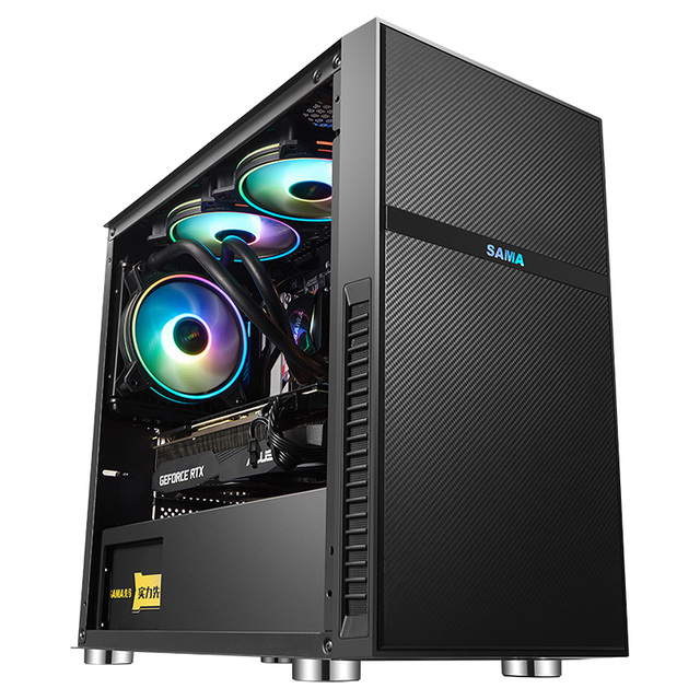 SAMA Elegant Micro Atx case Power Supply Pc case Computer Tempered Glass Computer case