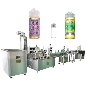 small bottle automatic capping and monoblock 4 head liquid filling machine