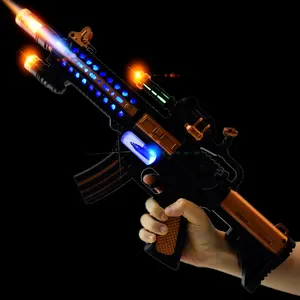 最新塑料喷漆B/O枪闪光灯电动儿童枪玩具