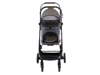 Chariot de transport pliable de luxe pour animaux de compagnie, imperméable, pliable d'une seule main, en tissu Oxford, à quatre roues, pour chiens et chats