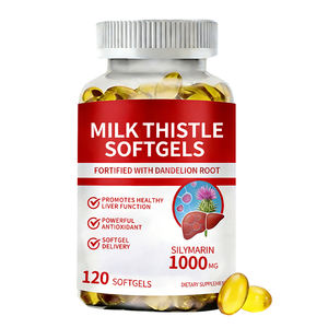 Suplemento Herbal de Extracto de Semilla de Cardo Mariano de Marca Privada OEM/ODM, Cápsulas Blandas de Cardo Mariano para la Desintoxicación del Hígado en Adultos - Product Image 1