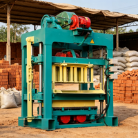 Machine à fabriquer des briques creuses en béton semi-automatique à bas prix avec pompe et boîte de vitesses