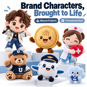 Peluche Personalizado con Logotipo, Personaje de Marca Corporativa, Juguete de Peluche Suave con Logotipo Bordado, OEM ODM, Regalo Promocional al por Mayor - Product Image 1