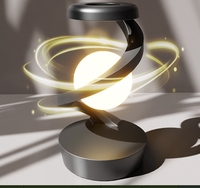 Lampe de bureau de charge sans fil flottante charge sans fil Mobile atmosphère RVB veilleuse rotative lune lampe de bureau