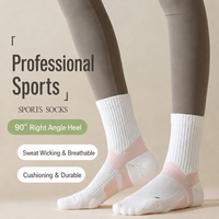 Chaussettes de sport mi-mollet pour femme, design personnalisé, automne, avec semelle en tissu éponge amortissante et évacuation de l'humidité, pour badminton, saut à la corde, course à pied et entraînement