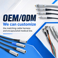 Conector Híbrido Coaxial de Señal Serie B FGG EGG 1+4 1+6 Pines Metálico Push-Pull Autoblocante para Sistemas de Prueba RF