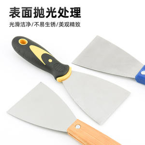 Couteau à mastic en acier inoxydable avec manche en bois, grattoir mural, truelle pour réparation et nettoyage DIY, fabriqué au Shandong - Product Image 2