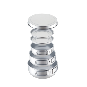 Ensemble de casseroles et poêles en aluminium pour la randonnée en plein air, 1-2L, 6 pièces, pour le <span class=keywords><strong>camping</strong></span> et la cuisine en randonnée - Product Image 3