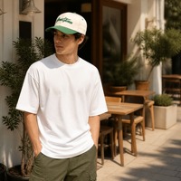 Casquettes de baseball personnalisées en gros avec logo brodé 3D, unisexe, 5 panneaux, visière incurvée réglable, bicolores