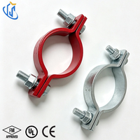 Collier de serrage robuste en acier au carbone galvanisé certifié UTT60 UL FM CE pour système d'incendie et d'installation mécanique et électrique (MEP)
