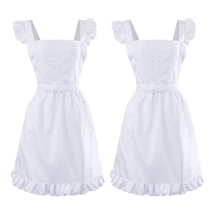 7926 élégant <span class=keywords><strong>femme</strong></span> de chambre <span class=keywords><strong>blanc</strong></span> Smock <span class=keywords><strong>tablier</strong></span> avec poche pour serveuse cuisine Restaurants cuisson Machine lavage <span class=keywords><strong>femme</strong></span> de chambre Smock <span class=keywords><strong>tablier</strong></span> - Product Image 1