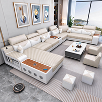 Nouveau design, canapé d'angle moderne en tissu turc de style européen, 8 à 7 places, luxe, pour salon, avec fonction relax.