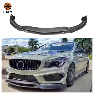 Lip Bumper Depan Serat Karbon Gaya R1 Berkualitas Tinggi untuk Mercedes Benz W117 CLS AMG CLA45 2017-2019 - Product Image 1
