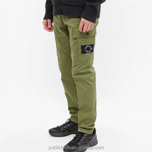 Pantalon cargo en sergé pour hommes, avec patch personnalisé, 100% coton, 6 poches, personnalisé, bonne qualité - Product Image 6